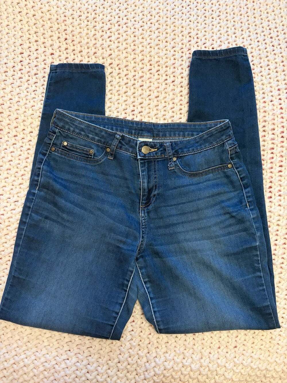 Faded Glory Women's Blue Denim Skinny Jeans Size 6